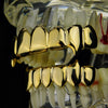 14K Gold Plated 8 on 8 Teeth Vampire Fangs Grillz Set