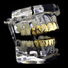 14K Gold Plated 8 Top Eight Bottom Plain Teeth Grillz Set