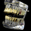 14K Gold Plated 8 Top Eight Bottom Plain Teeth Grillz Set