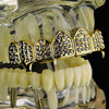 14K Gold Plated 8 Top Teeth Vampire Fang Grillz Iced Flooded Out