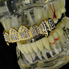 14K Gold Plated 8 Top Teeth Vampire Fang Grillz Iced Flooded Out