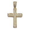 14k Gold Plated 925  Silver 0.82CT VVS1 Moissanite Cross Pendant  1"