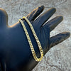 14K Gold Plated 925 Silver Diamond Cut Bracelet Two-Tone Chunky Miami Cuban 5mm Thick