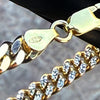 14K Gold Plated 925 Silver Diamond Cut Bracelet Two-Tone Chunky Miami Cuban 5mm Thick