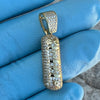 14K Gold Plated 925 Silver GG 249 Z Bar Pill Zannies Xannies Zanbar Pendant CZ