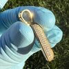 14K Gold Plated 925 Silver GG 249 Z Bar Pill Zannies Xannies Zanbar Pendant CZ