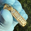 14K Gold Plated 925 Silver GG 249 Z Bar Pill Zannies Xannies Zanbar Pendant CZ