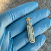 14K Gold Plated 925 Silver GG 249 Z Bar Pill Zannies Xannies Zanbar Pendant CZ