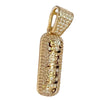 14K Gold Plated 925 Silver GG 249 Z Bar Pill Zannies Xannies Zanbar Pendant CZ