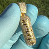 14K Gold Plated 925 Silver GG 249 Z Bar Pill Zannies Xannies Zanbar Pendant CZ