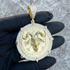 14K Gold Plated 925 Silver Moissanite VVS1 Baphomet Goat Devil Medallion Pendant