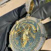 14K Gold Plated 925 Silver Moissanite VVS1 Baphomet Goat Devil Medallion Pendant