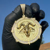 14K Gold Plated 925 Silver Moissanite VVS1 Baphomet Goat Devil Medallion Pendant