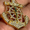 14k Gold Plated 925 Silver Moissanite VVS1 Jesus Crucifix Anchor Cross Pendant