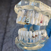 14k Gold Plated 925 Silver Single One Top Tooth Cap Diamond Cut Grillz