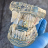 14k Gold Plated 925 Silver Single One Top Tooth Cap Diamond Cut Grillz