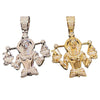 14K Gold Plated 925 Sterling Silver 2.25ct Moissanite Egyptian Anubis Pendant
