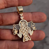 14K Gold Plated 925 Sterling Silver 2.25ct Moissanite Egyptian Anubis Pendant