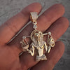 14K Gold Plated 925 Sterling Silver 2.25ct Moissanite Egyptian Anubis Pendant