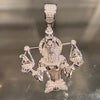 14K Gold Plated 925 Sterling Silver 2.25ct Moissanite Egyptian Anubis Pendant