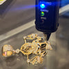14K Gold Plated 925 Sterling Silver 2.25ct Moissanite Egyptian Anubis Pendant