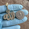 14K Gold Plated 925 Sterling Silver Allah Muslim Pendant Iced Flooded Out Micro Pave CZ