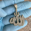 14K Gold Plated 925 Sterling Silver Allah Muslim Pendant Iced Flooded Out Micro Pave CZ