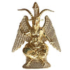 14K Gold Plated 925 Sterling Silver Baphomet Moissanite VVS1 Satan Devil Pendant