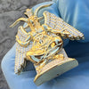 14K Gold Plated 925 Sterling Silver Baphomet Moissanite VVS1 Satan Devil Pendant