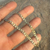 14K Gold Plated 925 Sterling Silver Diamond Cut Bracelet Two-Tone Chunky Miami Cuban 5mm Thick