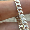 14K Gold Plated 925 Sterling Silver Diamond Cut Bracelet Two-Tone Chunky Miami Cuban 5mm Thick