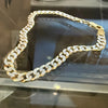 14K Gold Plated 925 Sterling Silver Diamond Cut Bracelet Two-Tone Chunky Miami Cuban 5mm Thick