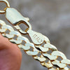 14K Gold Plated  925 Sterling Silver Flat Cuban Link Bracelet 5MM 8.5"