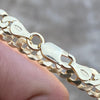 14K Gold Plated  925 Sterling Silver Flat Cuban Link Bracelet 5MM 8.5"