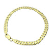 14K Gold Plated  925 Sterling Silver Flat Cuban Link Bracelet 5MM 8.5"