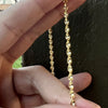 14K Gold Plated 925 Sterling Silver Italy Singapore Rope Chain Necklace 16"-24"