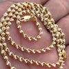 14K Gold Plated 925 Sterling Silver Italy Singapore Rope Chain Necklace 16"-24"