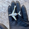 14k Gold Plated 925 Sterling Silver Jet Airplane Pendant CZ Iced Plane