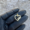 14K Gold Plated 925 Sterling Silver Moissanite Mom Heart Shape Pendant