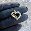 14K Gold Plated 925 Sterling Silver Moissanite Mom Heart Shape Pendant