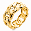 14K Gold Plated 925 Sterling Silver Ring Miami Cuban Link 11MM Thick