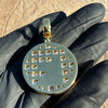 14K Gold Plated 925 Sterling Silver St Michael CZ Pendant Medallion
