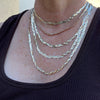 14K Gold Plated 925 Sterling Silver Tri-Tone Herringbone Chain Necklace