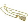 14K Gold Plated B Letter Micro Rope Chain Necklace