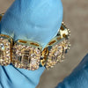 14k Gold Plated Baguette Iced Flooded Out Bracelet