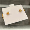 14K Gold Plated Big 22MM Round Earrings Iced Micro Pave Flooded Out
