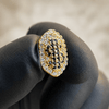 14k Gold Plated Black Dollar Sign Symbol CZ Single Canine Iced Bling Out Grill