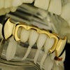 14K Gold Plated Bottom 4-Open Curved Vampire Fangs Grillz