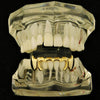14K Gold Plated Bottom 4-Open Curved Vampire Fangs Grillz