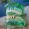 14K Gold Plated Bottom Teeth Deeper-Cut Grillz